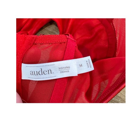 Auden Red Sparkle Corset Bra Top M - Picture 4 of 6